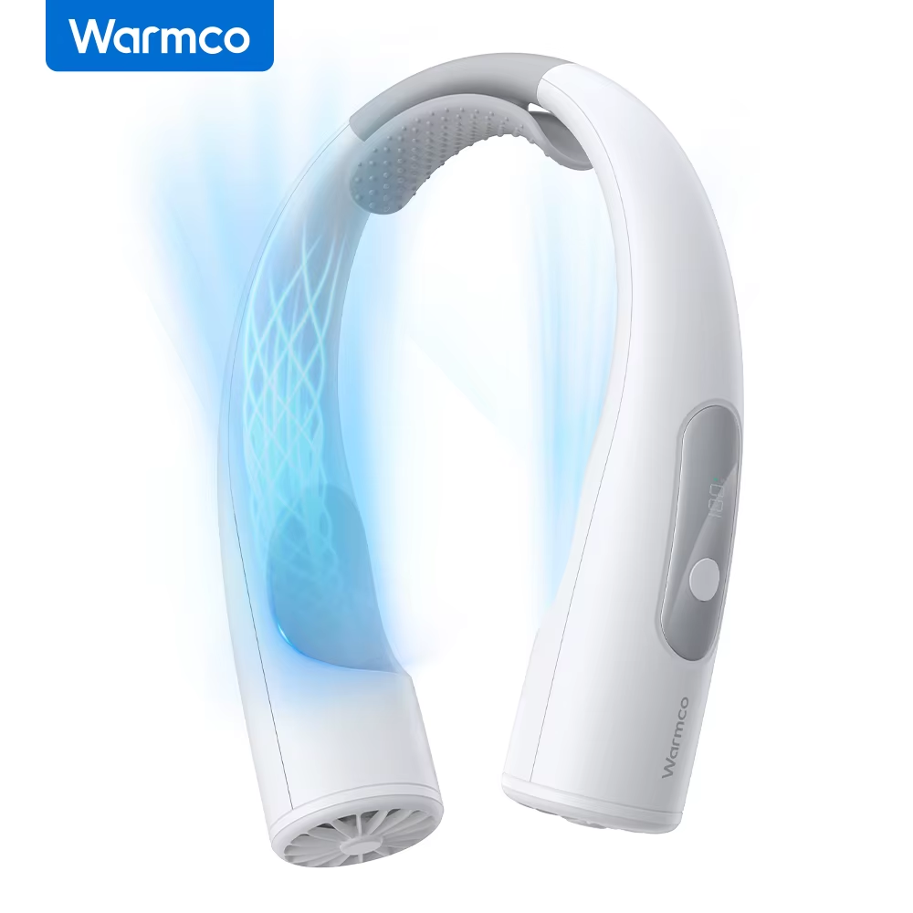 10000mAh Portable Neck Fan 4-Speed Rechargeable Personal Fan 360°Cooling 24H Runtime Wearable Fan for Office Travel Gifts