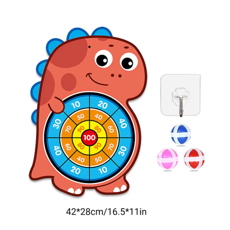 Montessori Sticky Ball Dart Board Game - Indoor & Outdoor Target Toy for Kids