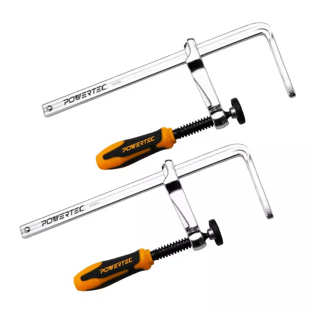 7 In. Quick Screw Guide Rail Clamp with 2-3/8 In. Throat Depth (2-Pack)