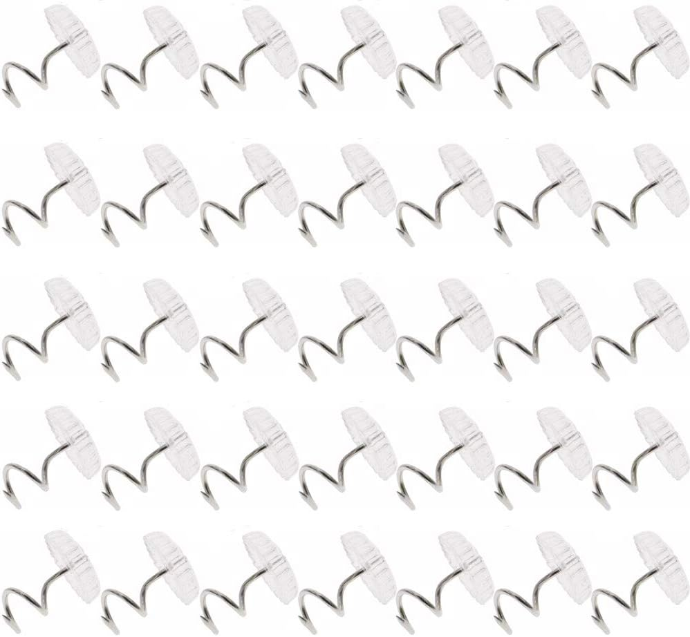 30 Pcs Twist Pins Upholstery Clear Heads Slip Cover Fasteners Headliner Pins for Sofa Car Van Home Furniture Hold Bed Skirt (30 pcs)