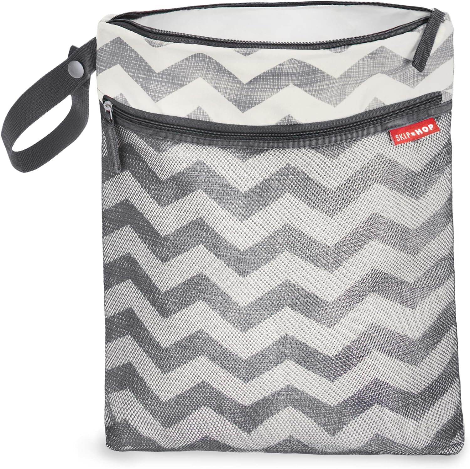Skip Hop Waterproof Wet Dry Bag, Grab & Go, Black/White Stripe - Picture 5 of 13