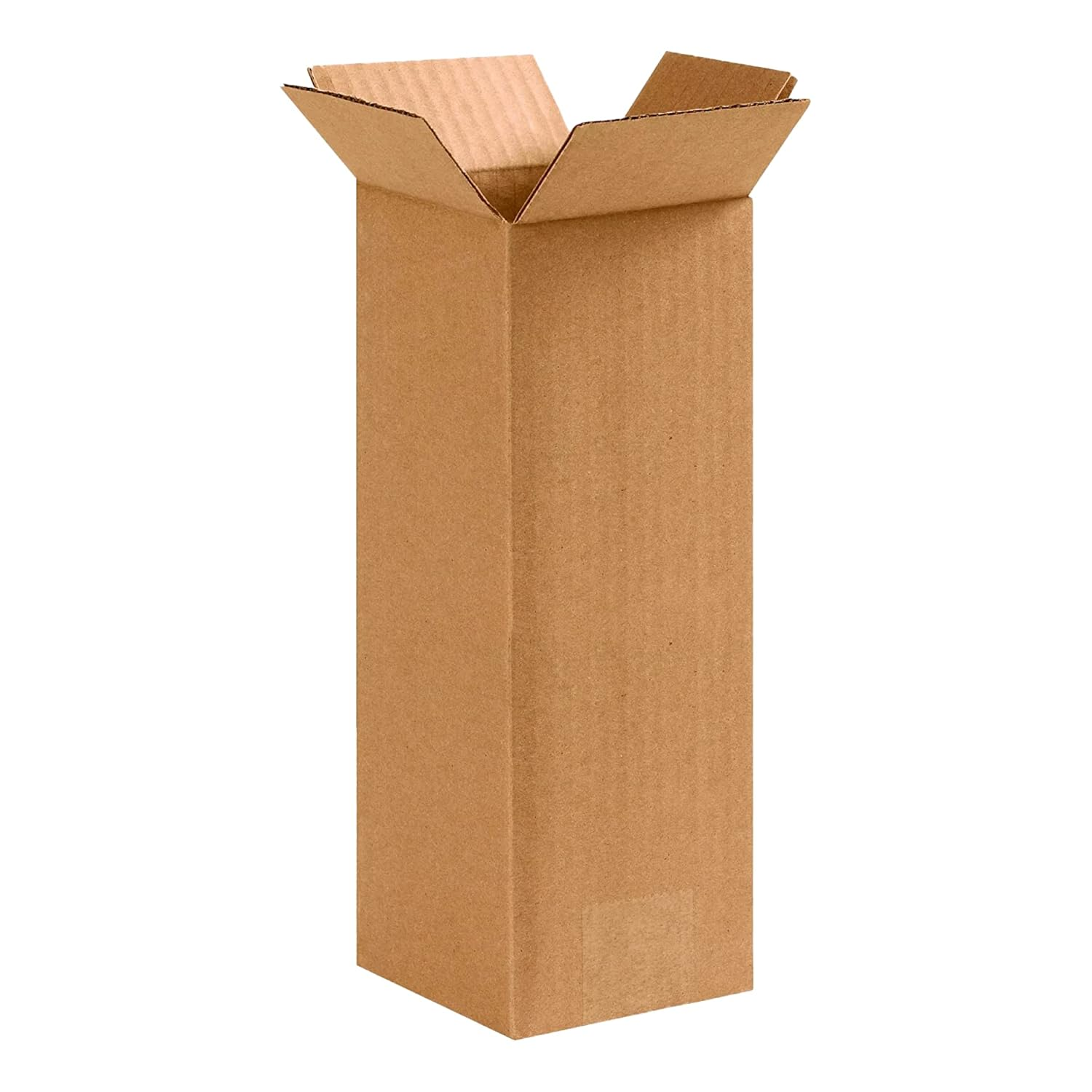 4X4X10 Tall Corrugated Boxes, Tall, 4L X 4W X 10H, Pack of 25 | Shipping, Packaging, Moving, Storage Box for Home or Business, Strong Wholesale Bulk Boxes