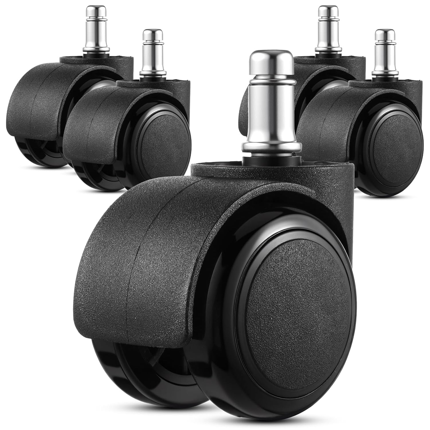 Office Chair Wheels Replacement, 5 Pcs 2 Inch Office Chair Casters Heavy Duty...