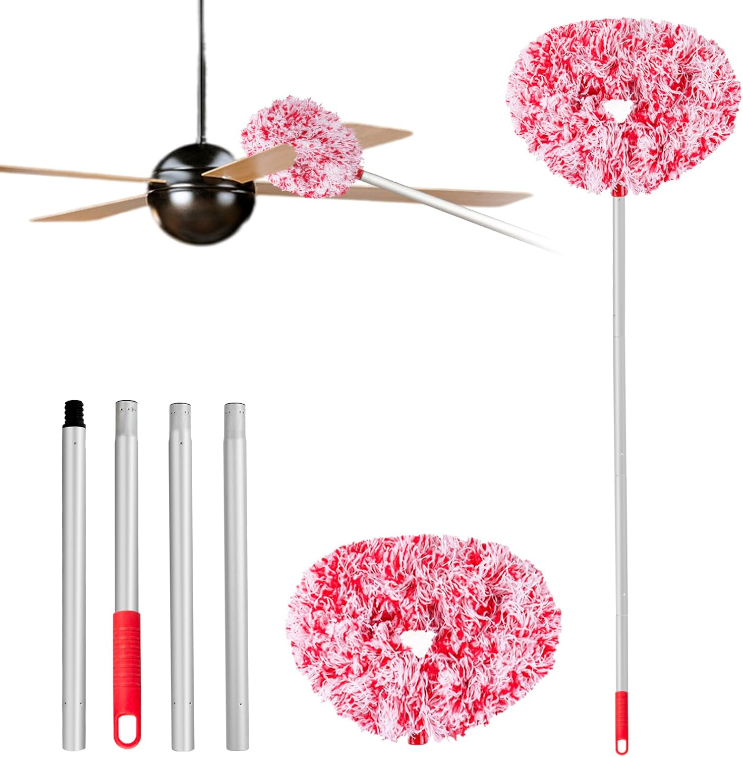 Ceiling Fan Cleaner Duster Reusable Microfiber Ceiling Fan Blade Cleaner Remo... - Picture 21 of 25