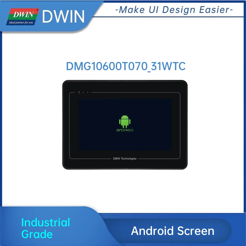 7.0 Inch 1024x600 250nit Embedded Android Display Capacitive Touch Screen with Shell