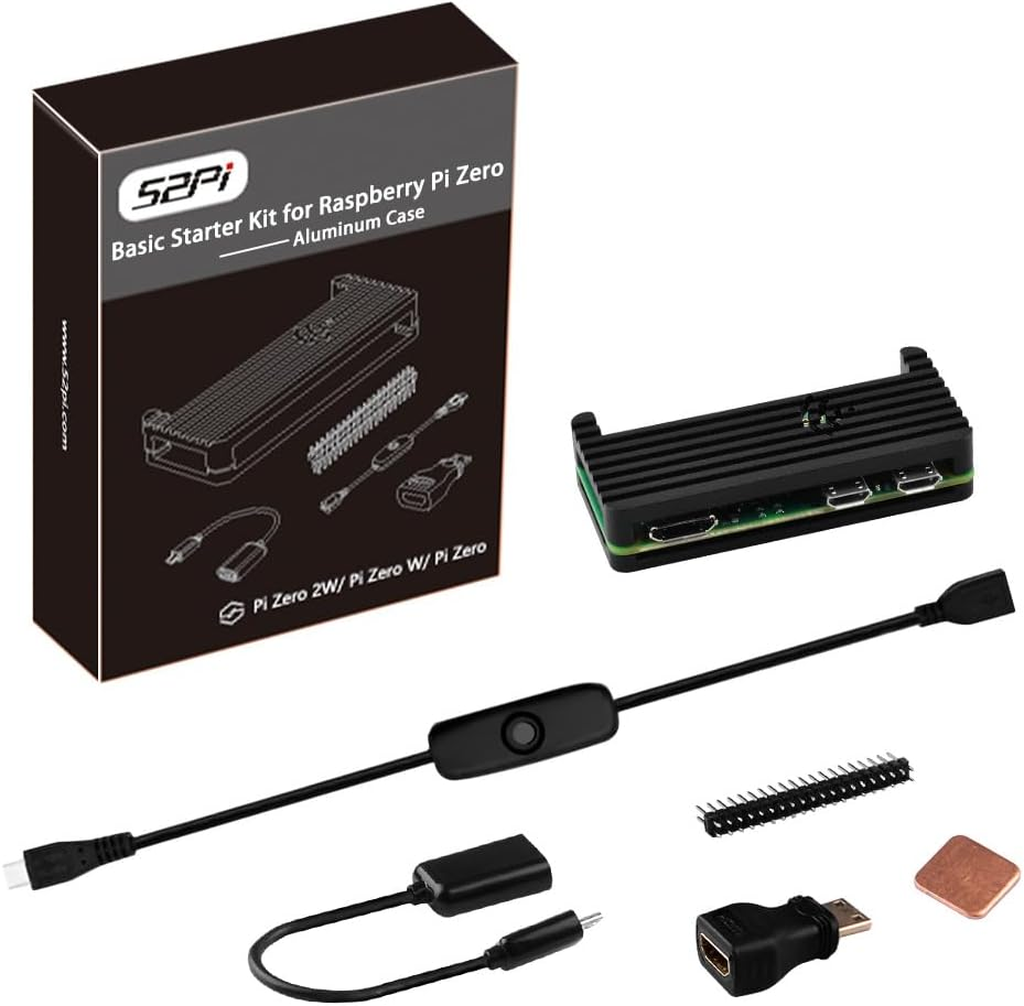 Case Kit for Raspberry Pi Zero 2 W/Zero W/Zero,With Zero 2 W Aluminum Case