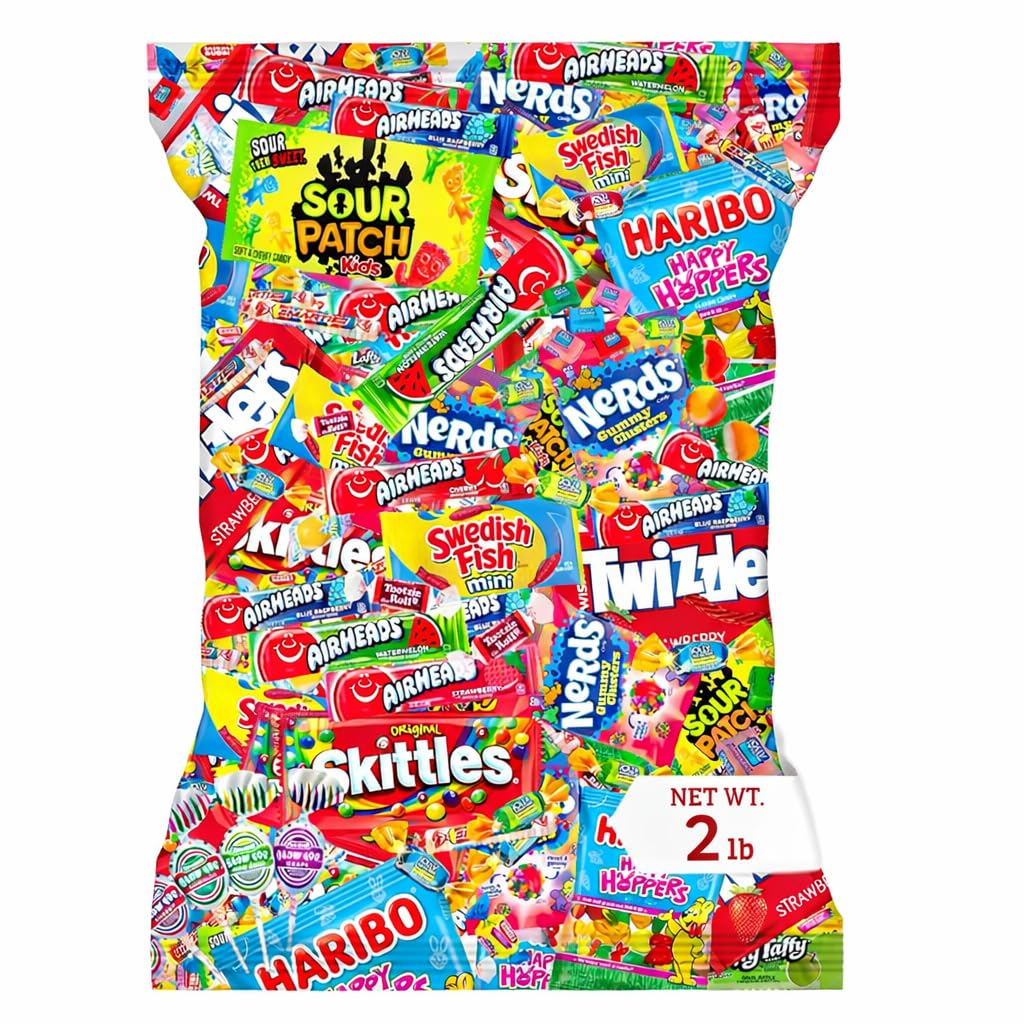 Bulk Candy Variety Pack - 2 Lb Candy - Candybulk Individually Wrapped Candies - Valentine'S Day Candies - Pinata Filler Stuffers - Pinatacandy Stuffers - Candyparty Favors