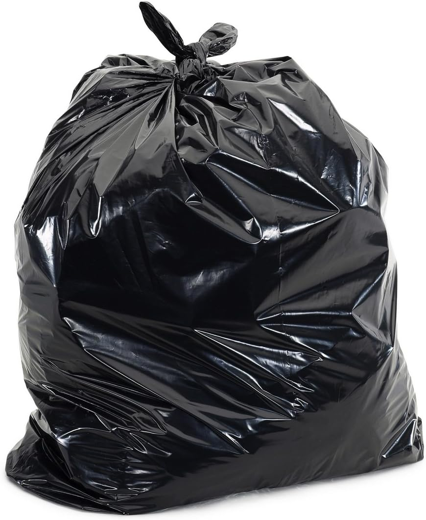 12-16 Gallon Trash Bags, 1.0 Mil, Black Tall Garbage Can Liners, 24