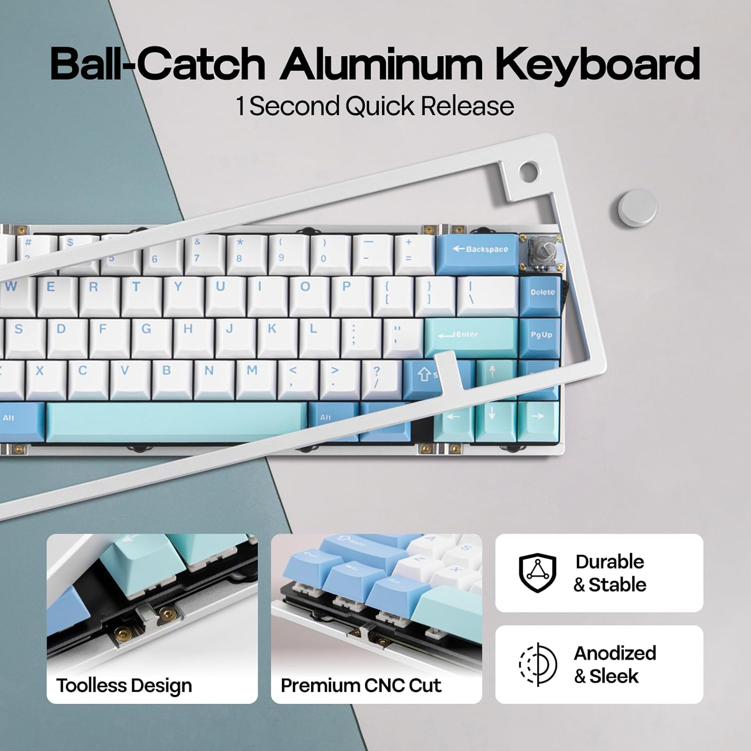 EPOMAKER Galaxy65 Wireless QMK/VIA Mechanical Keyboard, Ball-Catch Anodized A... - Picture 10 of 14