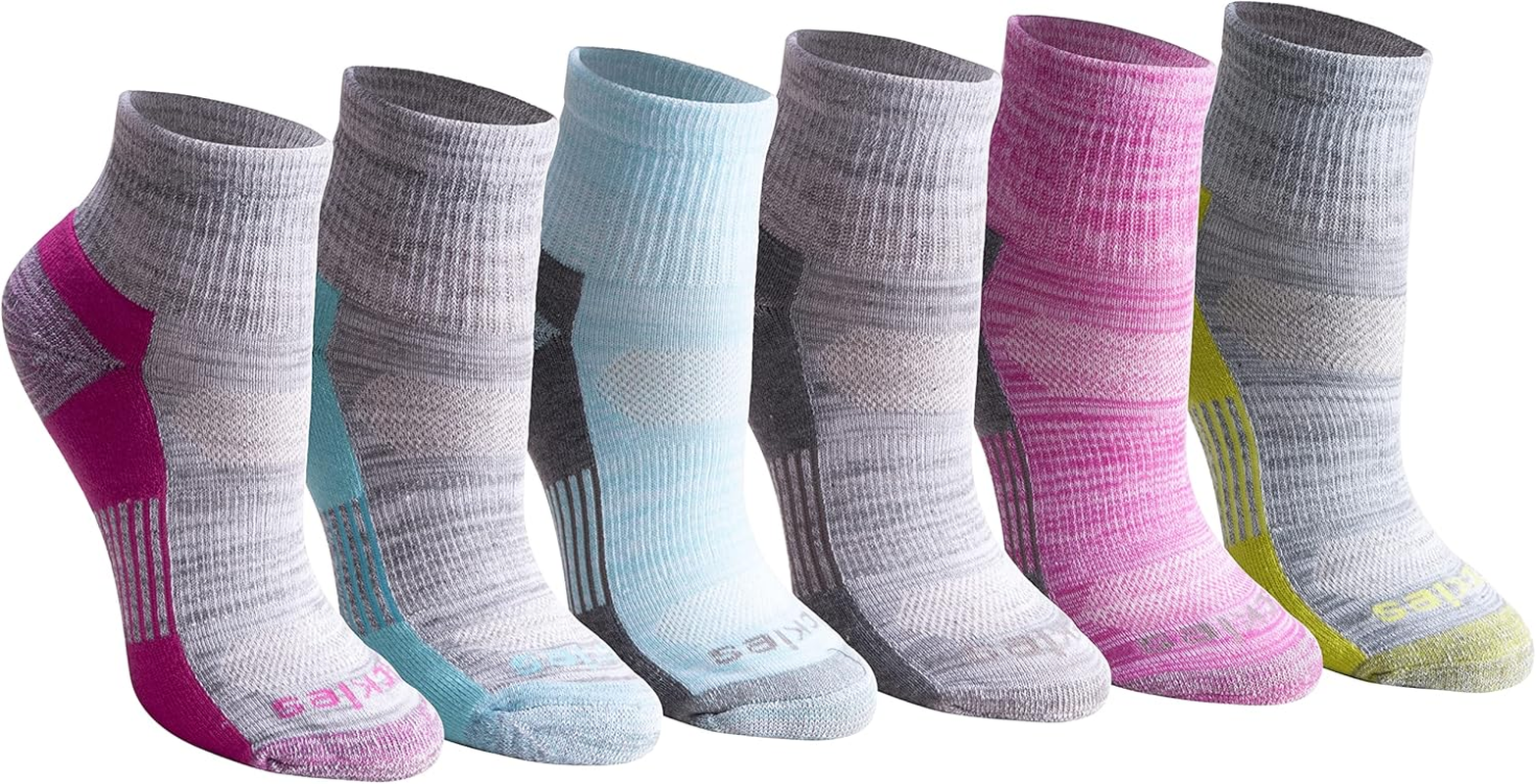 Women'S Dri-Tech Moisture Wicking Quarter Socks (6/12 Pairs) (M-L)