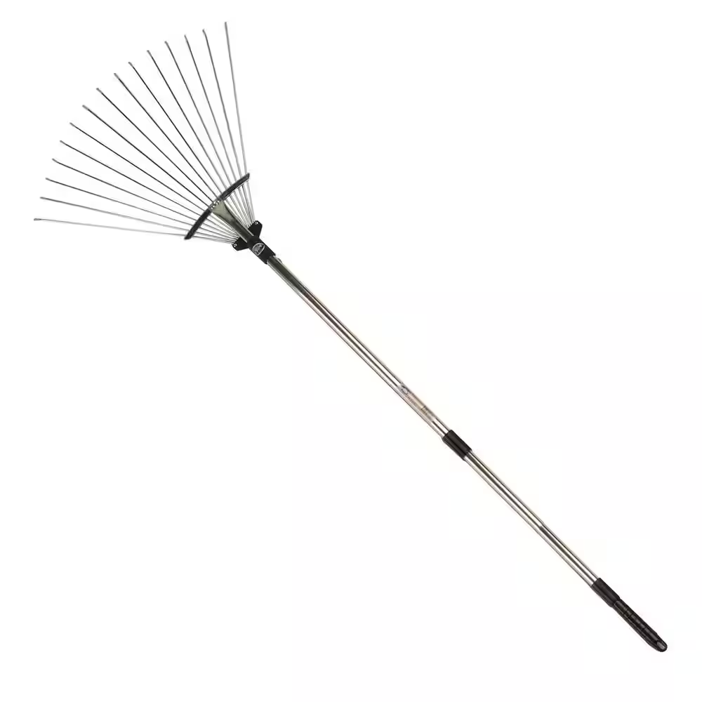 34 In. to 70 In. Steel Head Telescopic Adjustable Fan Rake