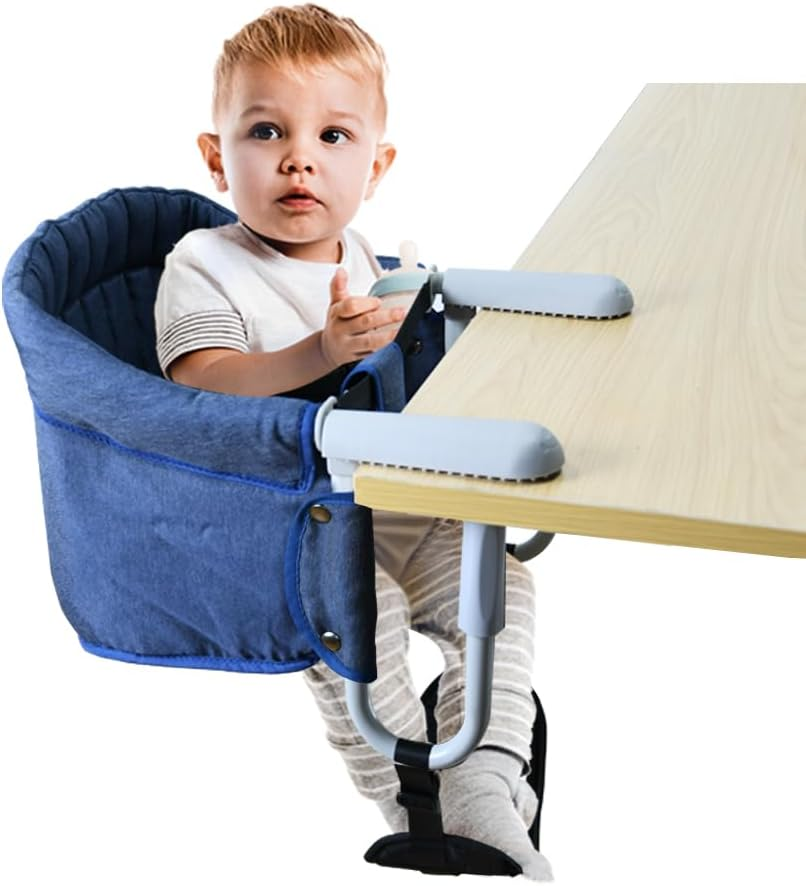 Hook-on High Chair with Adjustable Footrest,Portable, Foldable Baby Feeding C... - Picture 9 of 14
