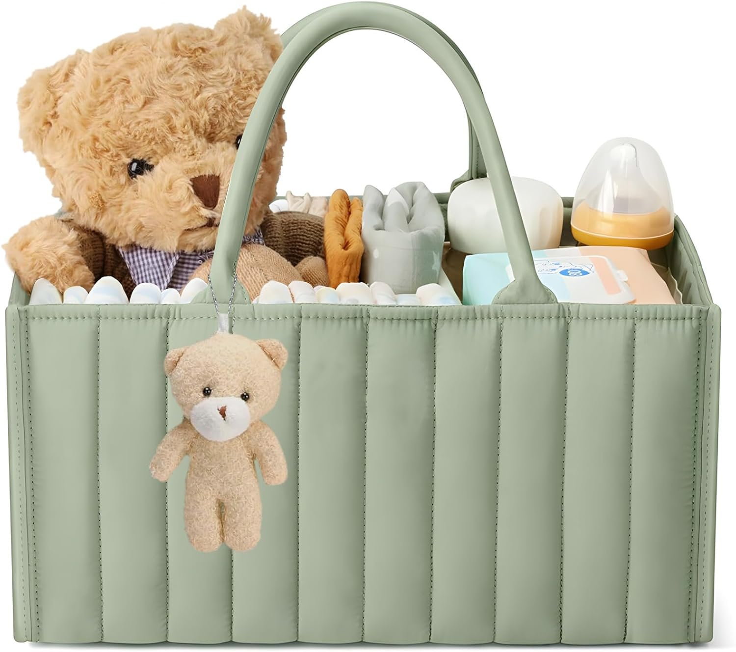 HITOUR Nappy Caddy Organiser Stylish Diaper Caddy Storage Basket Perfect for ... - Picture 2 of 14