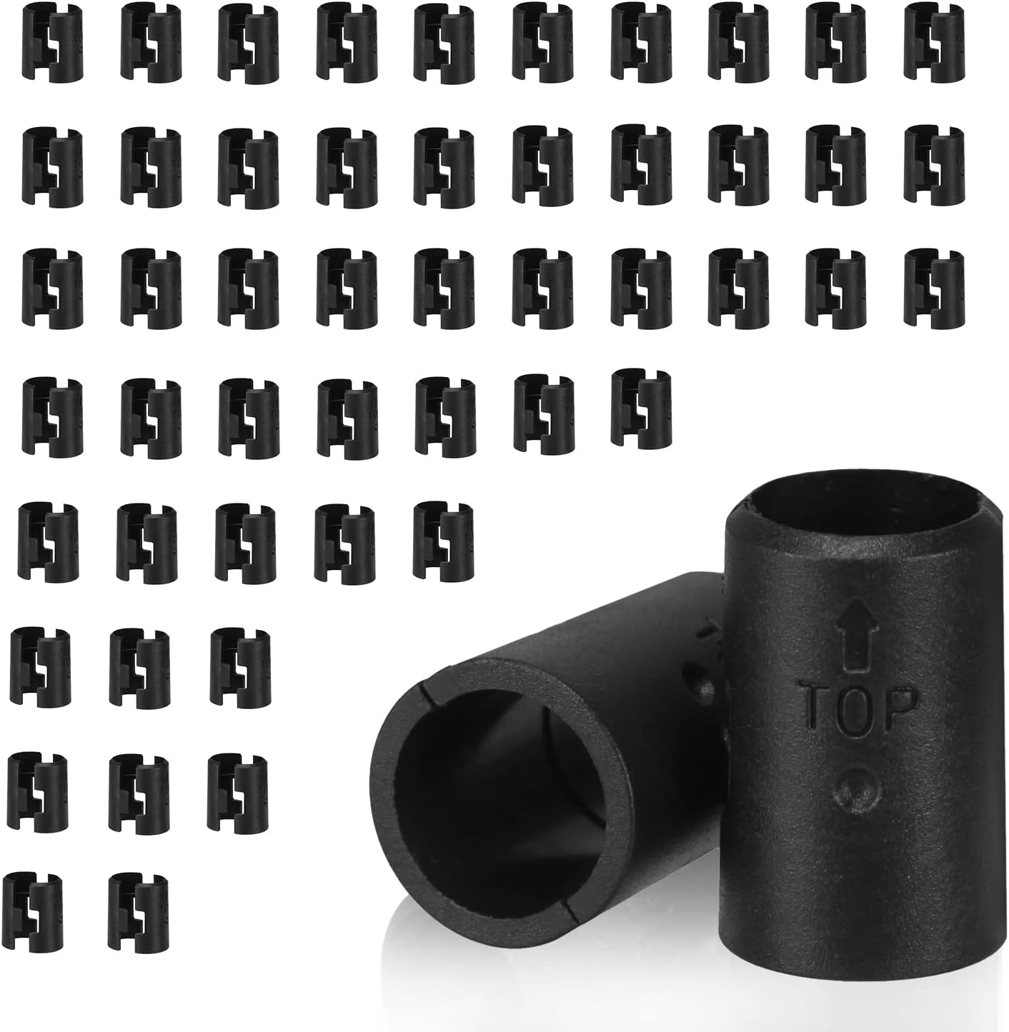 19Mm Wire Shelf Clips – Jamiikury Black Plastic Shelf Lock Clips for Metric 19Mm Posts Only – Check Size before Purchasing - 100Pcs (50 Pairs)