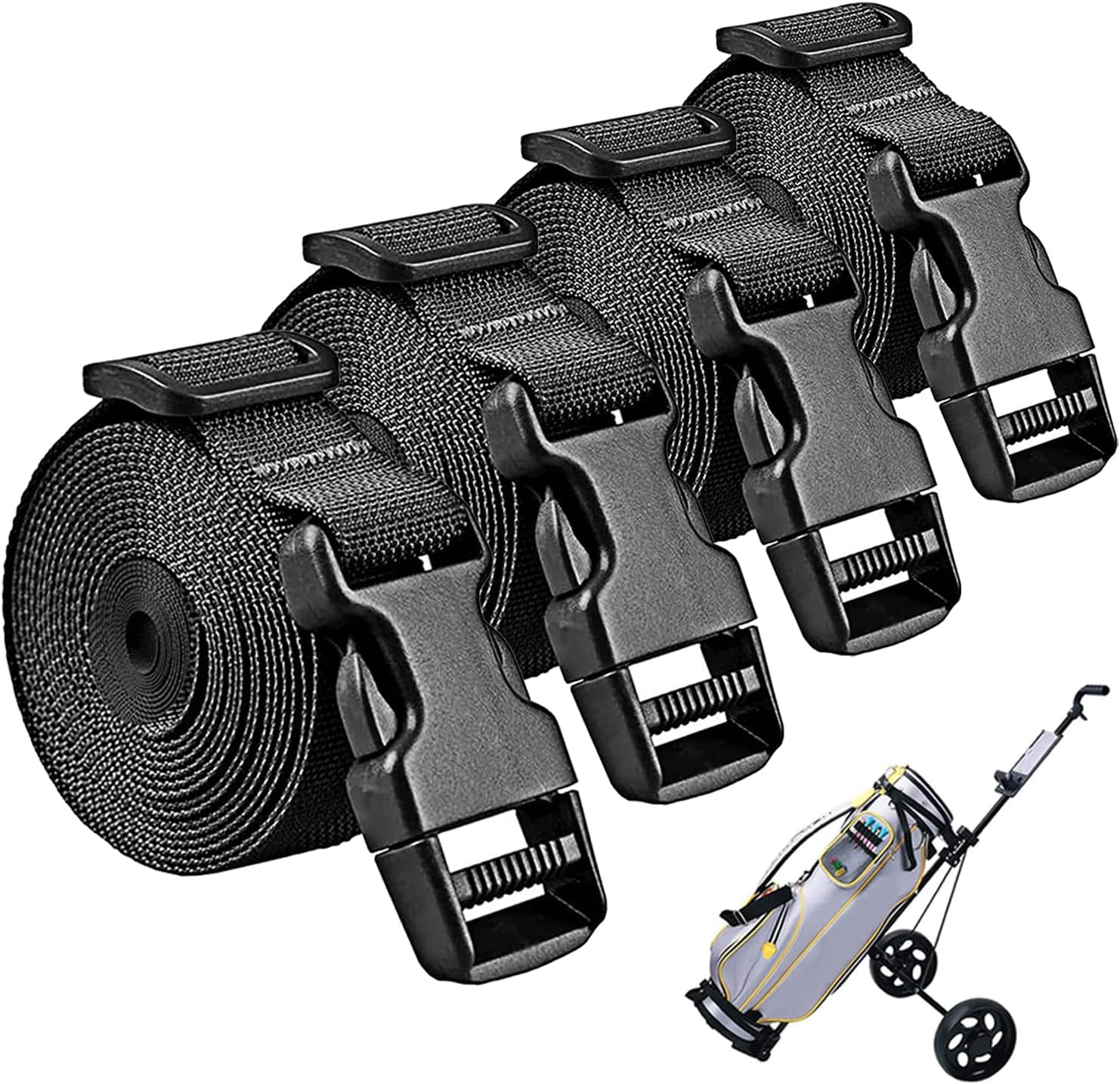 Golf Trolley Cart Bag Straps Webbing Fastener Belt Repalcement & Quick Release 