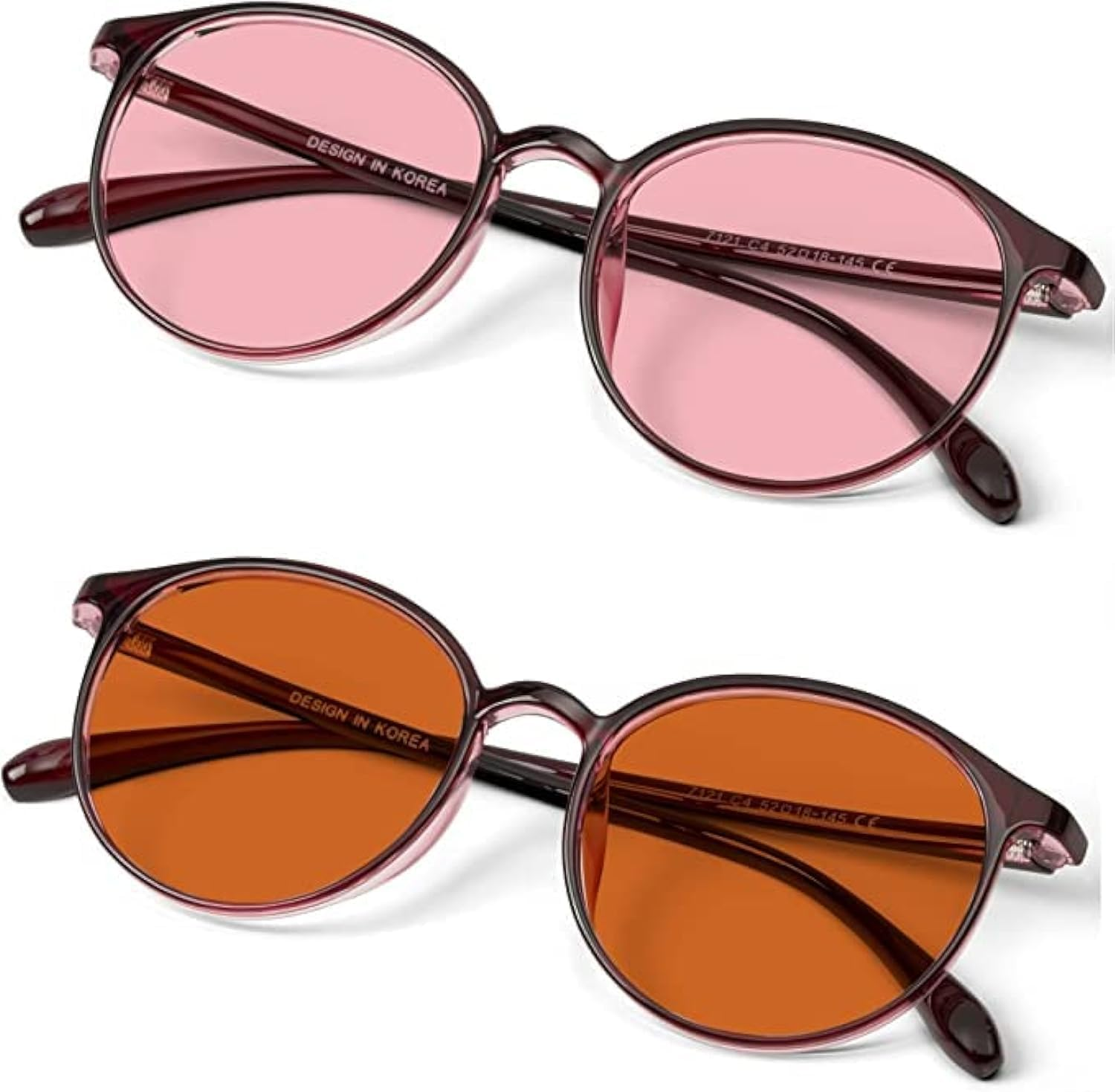 BRADDELL Indoor FL-41 Rose & Outdoor FL-60 Brown Tinted Migraine