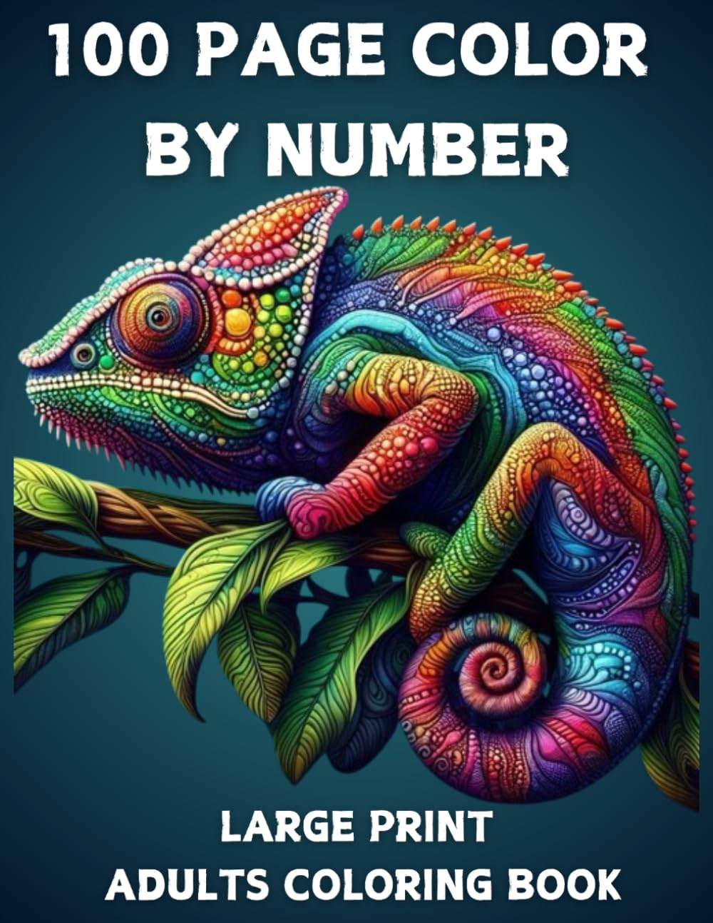 100 Page Color by Number Large Print Coloring Book for Adult: 100 Page Large Pri