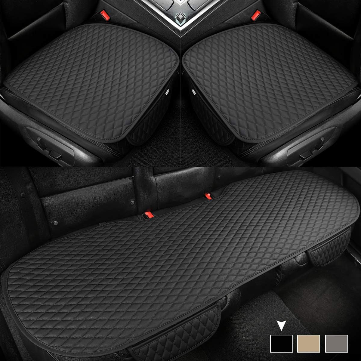 Fundas inferiores de cuero Pu Set para asiento de coche ajuste Universal