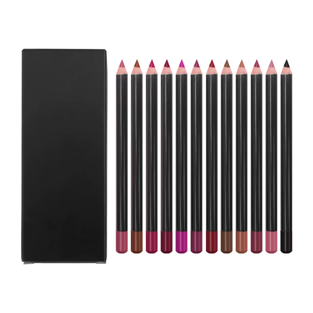 Wholesale 12Pcs Waterproof Lipliner Pen Set Matte Long Lasting Lip Makeup Soft Natural Portable Lip Liner Exquisite Cosmetic