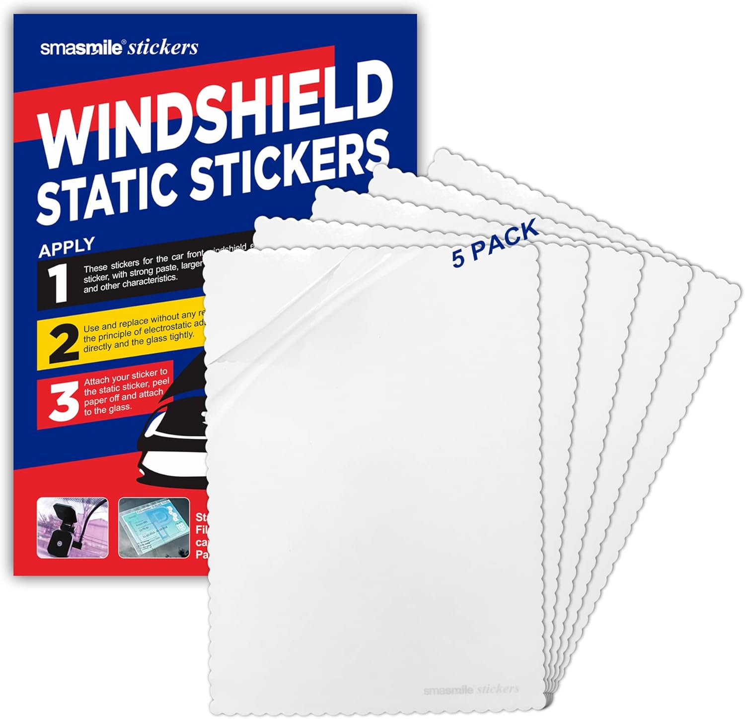 Windshield Sticker Applicator 5 Pack 5