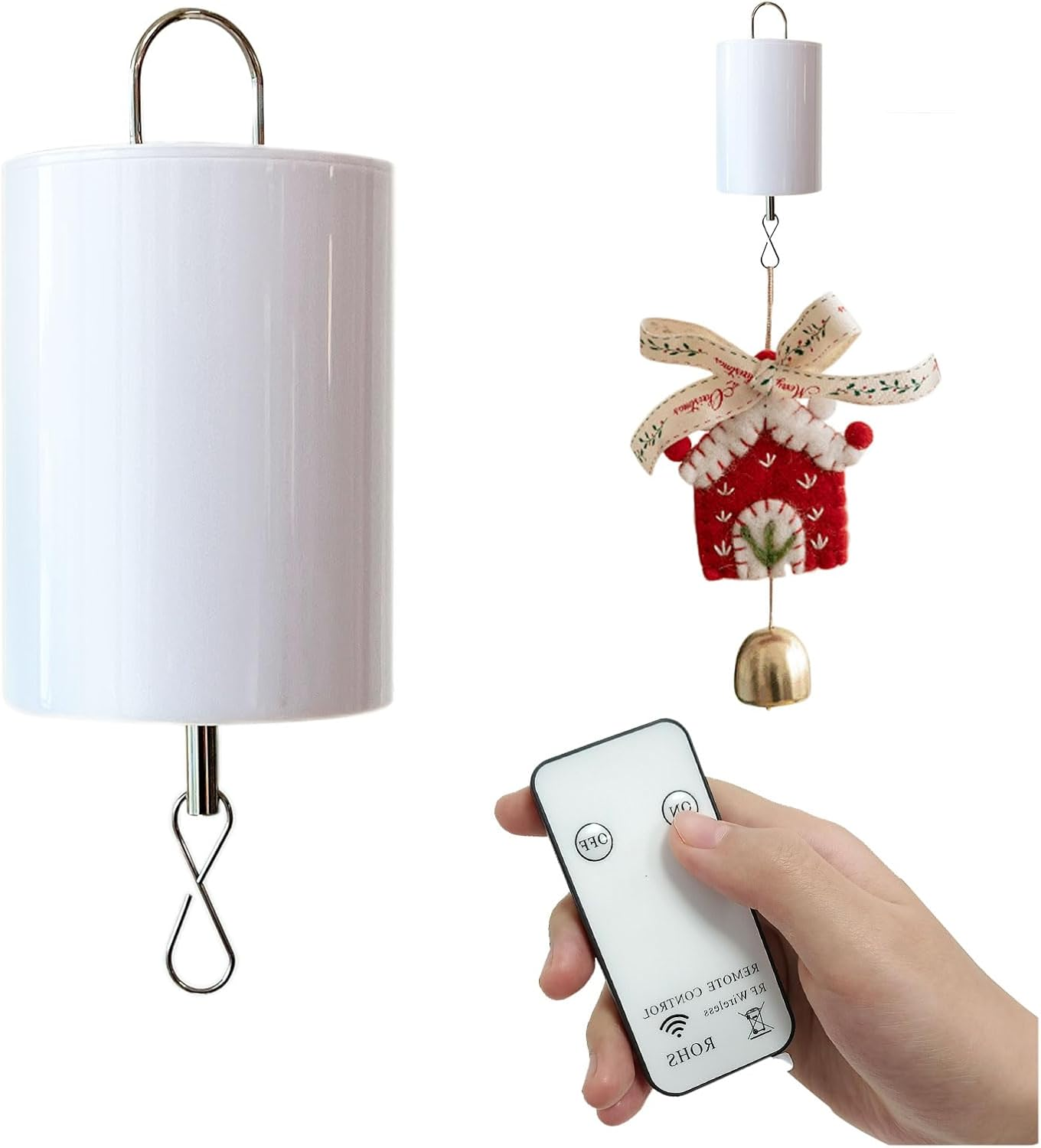 Wind Spinner with Remote Controller, Rotating Ornament for Garden Decor