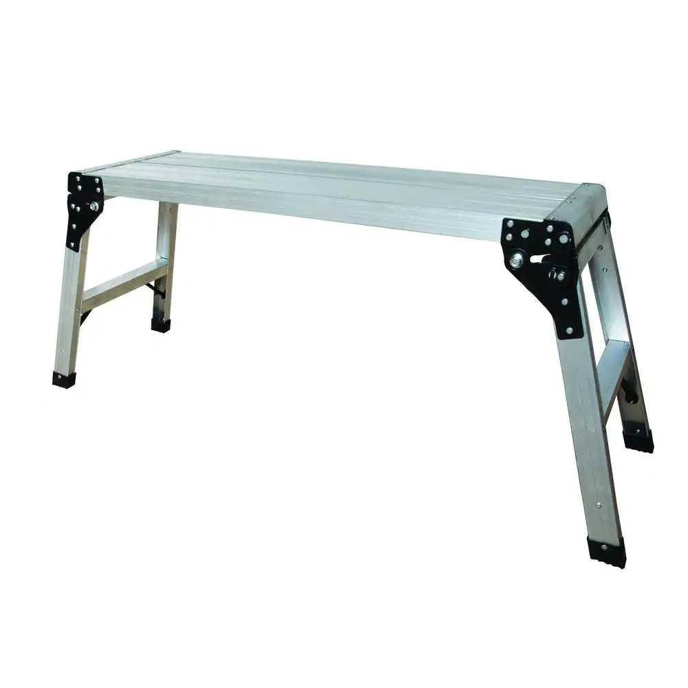 Jobsite Series 39-In. Portable Work Platform, Aluminum Step Stool for Adults and Portable Work Bench with Rubber Feet