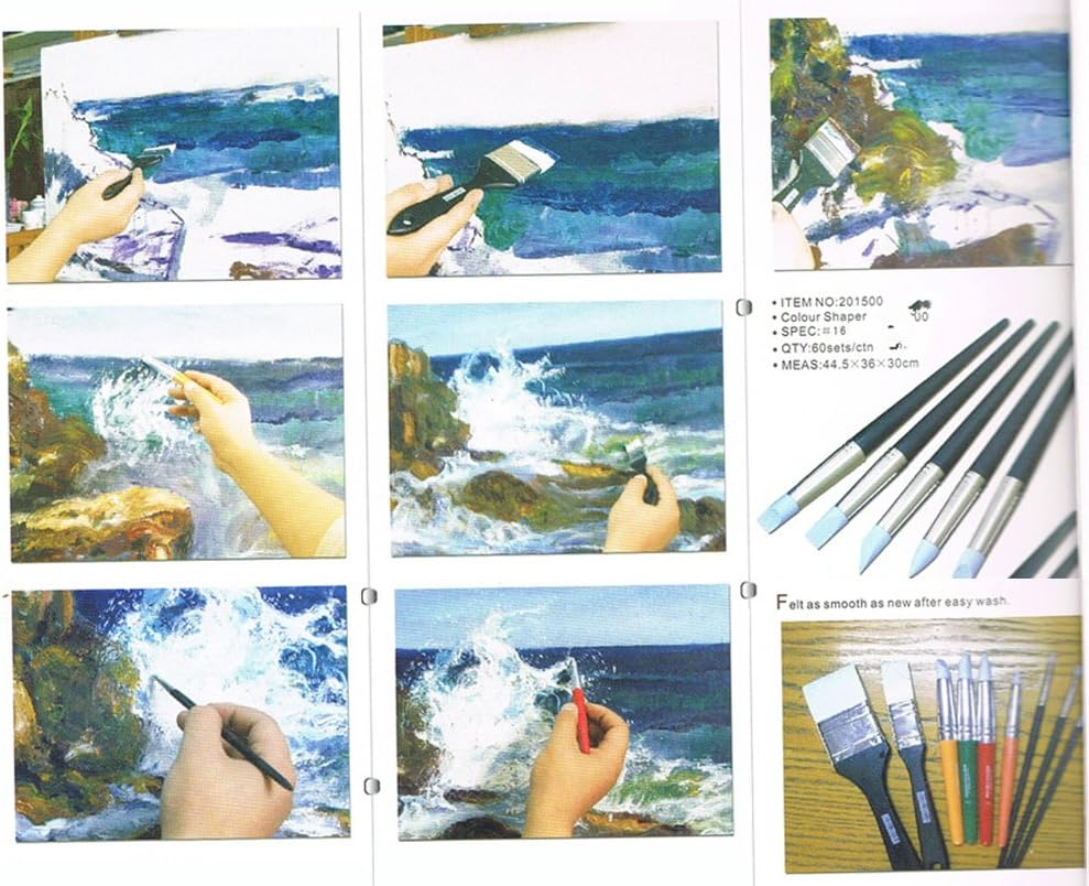 COMIART Clay Sculpture Tools Silicon Color Shapers Painting Brushes Size 6 - Picture 8 of 14