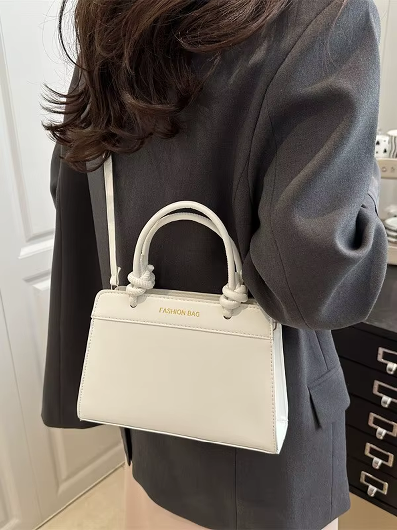 ZPB2874 High Quality Women'S PU Leather Canvas Handbag Large Capacity Sling Shoulder Bag Durable Polyester Lining Stylish