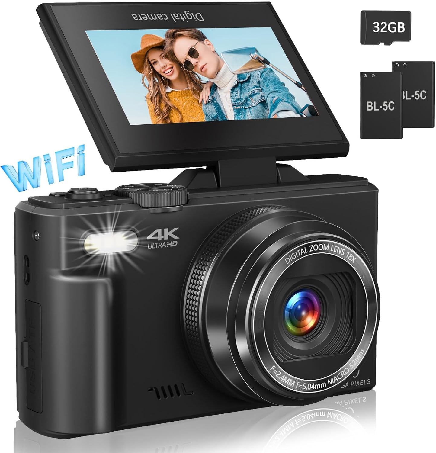 Digital Camera for Photography, 4K Vlogging Camera for Youtube 3