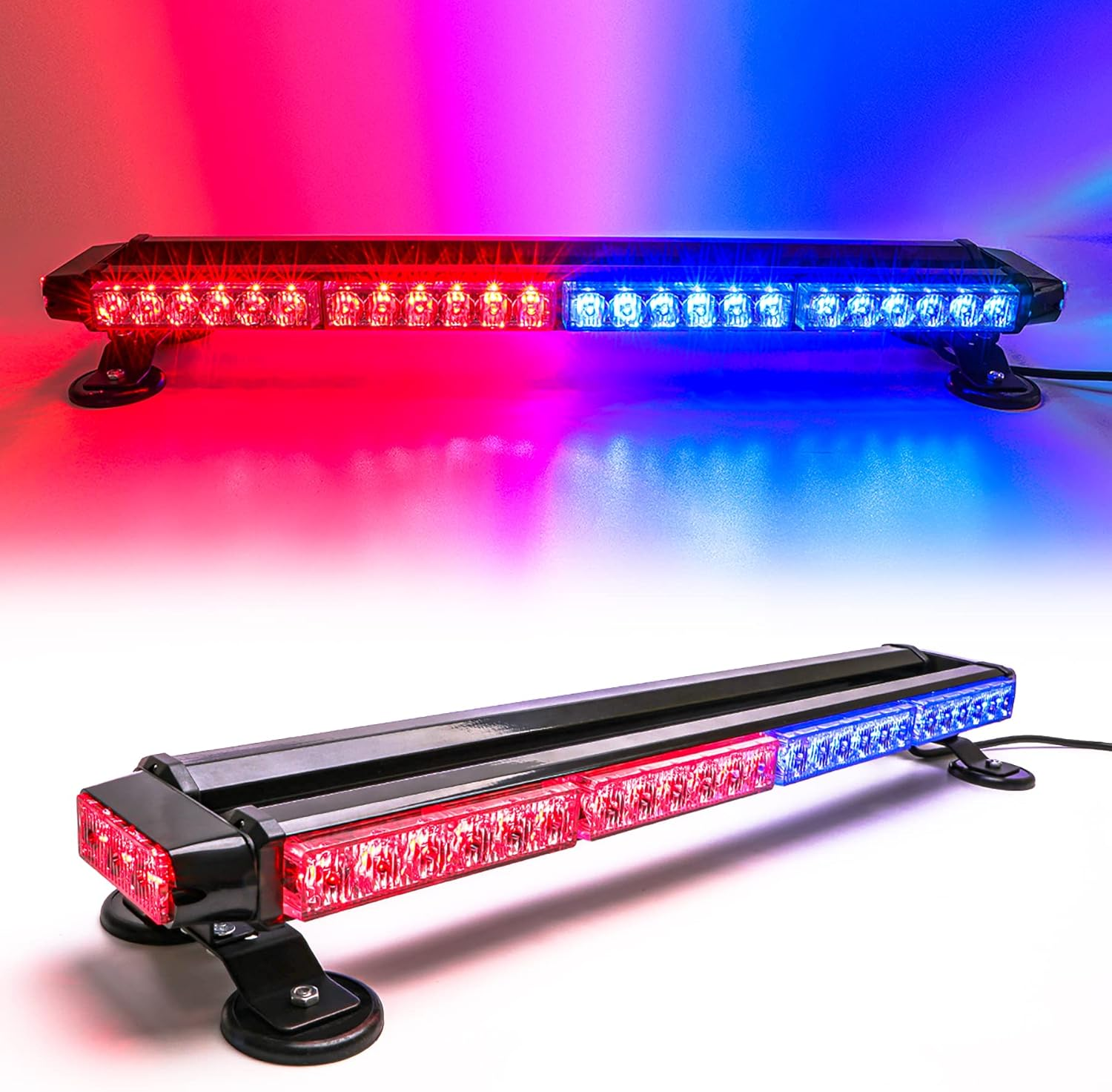 CUMART 26.5" Red Blue 54 LED Light Bar Fit For Police Cops Vehicles Truck Car... - Picture 4 of 13