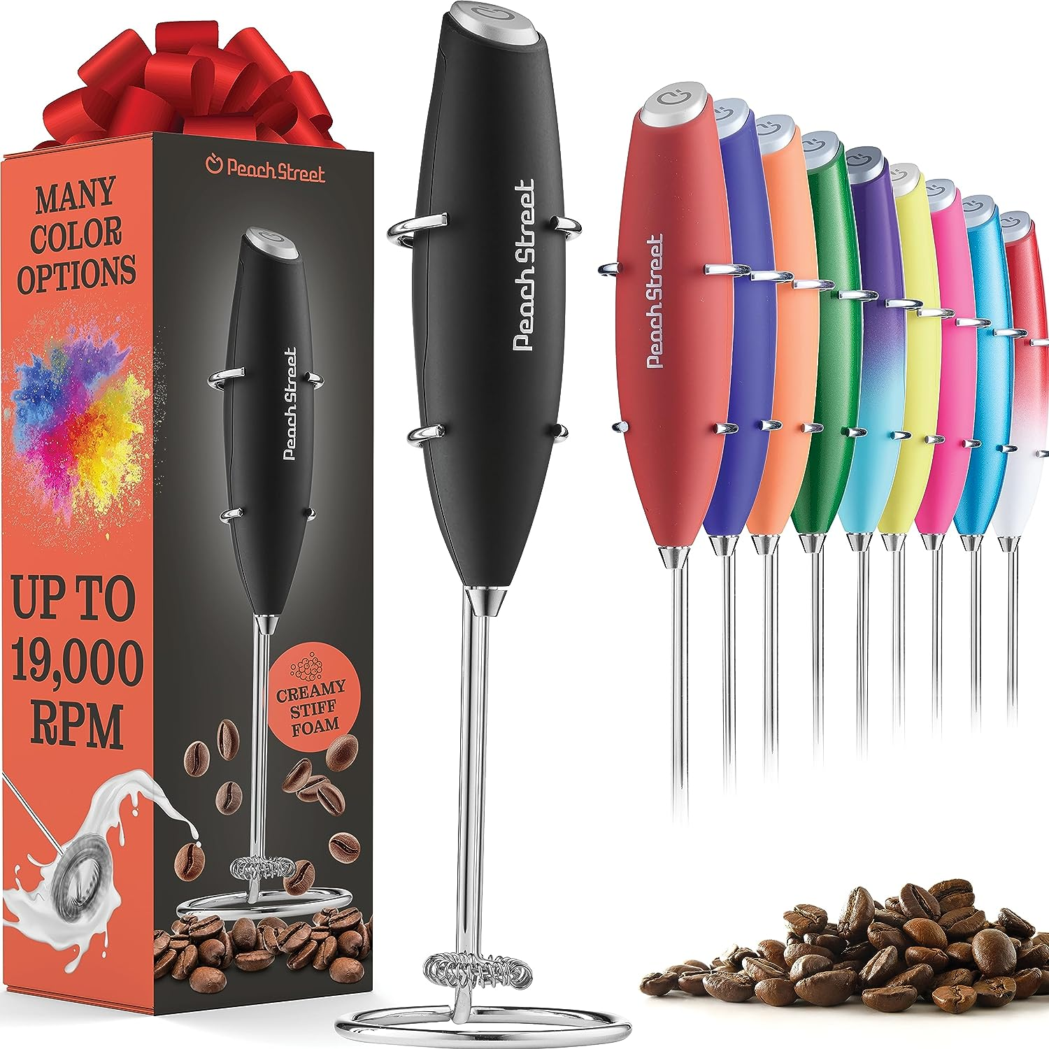 Espumador de leche manual mini acero inoxidable bateria para cafe y latte