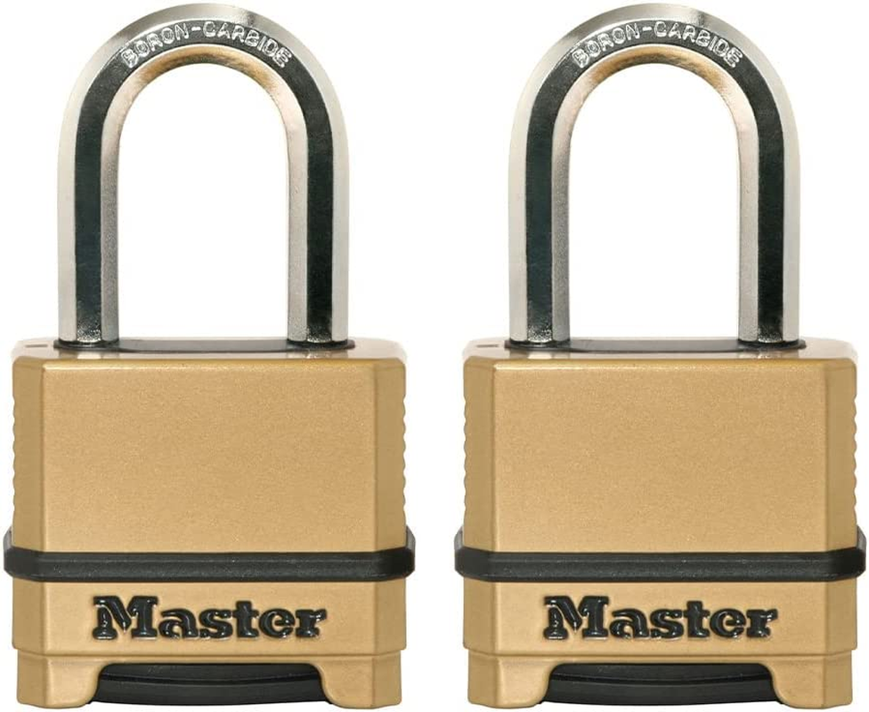 Padlock,Resistant ,Resettable Lock Use 1.2 X 2 X 3.87 Inches 2 Pack M175LFEC2