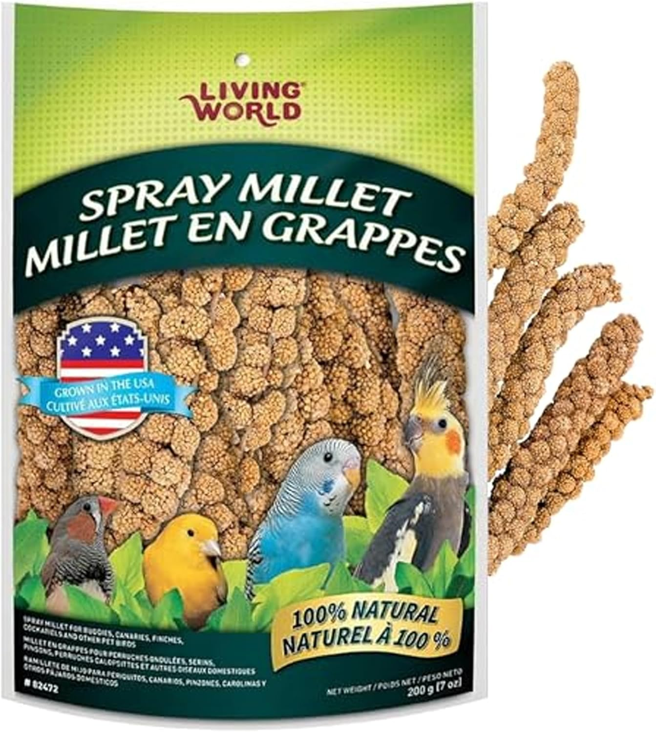 – Millet Spray for Birds, 7 Oz – Premium Treat for Budgies, Canaries, Finches, Cockatiels and Other Pet Birds