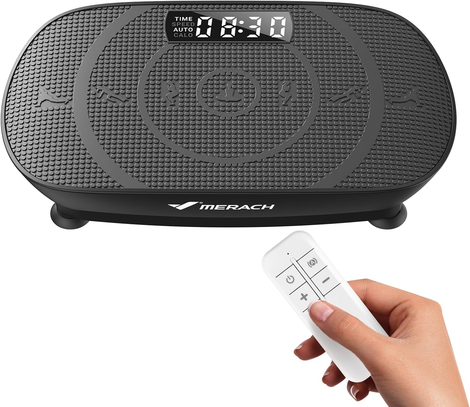 Plataforma Vibratoria Curva para Ejercicio Drenaje Linfatico Quema Calorias LED