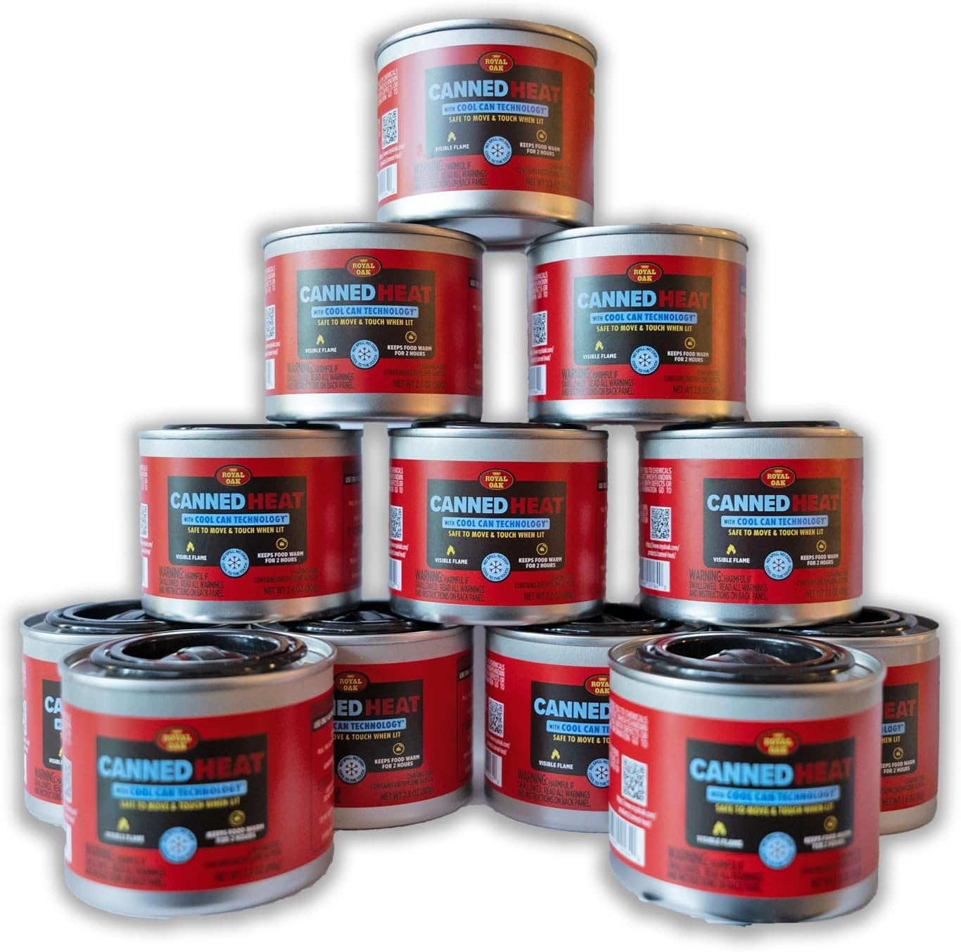 Canned Heat 12 Pack 2 Hour Chafing Fuel, Easy Open, Resealable, Non-Drip, for Food, Burners for Chafing Dishes, Buffet Burners, Parties, Weddings, Bbqs