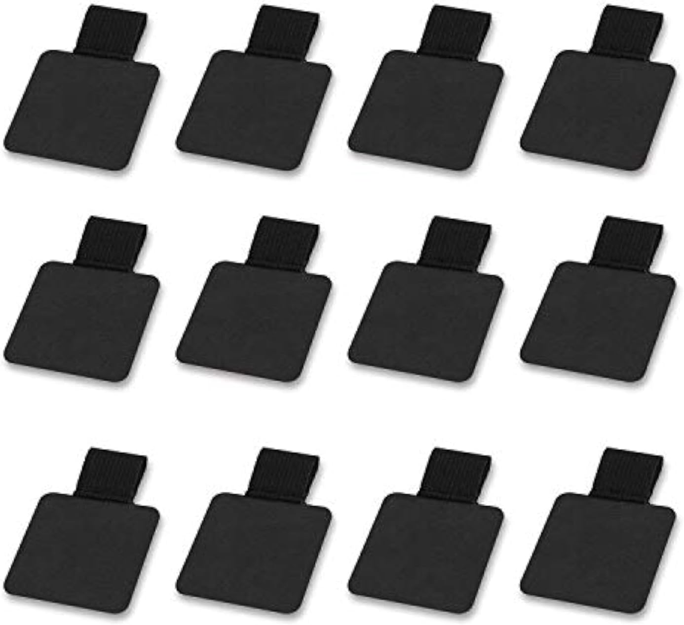 12 Pack Notebook Pen Loop Holder Self-Adhesive Pen Holder Pencil Holders Elastic Loop Designed for Notebooks Journals Calendars (Black)