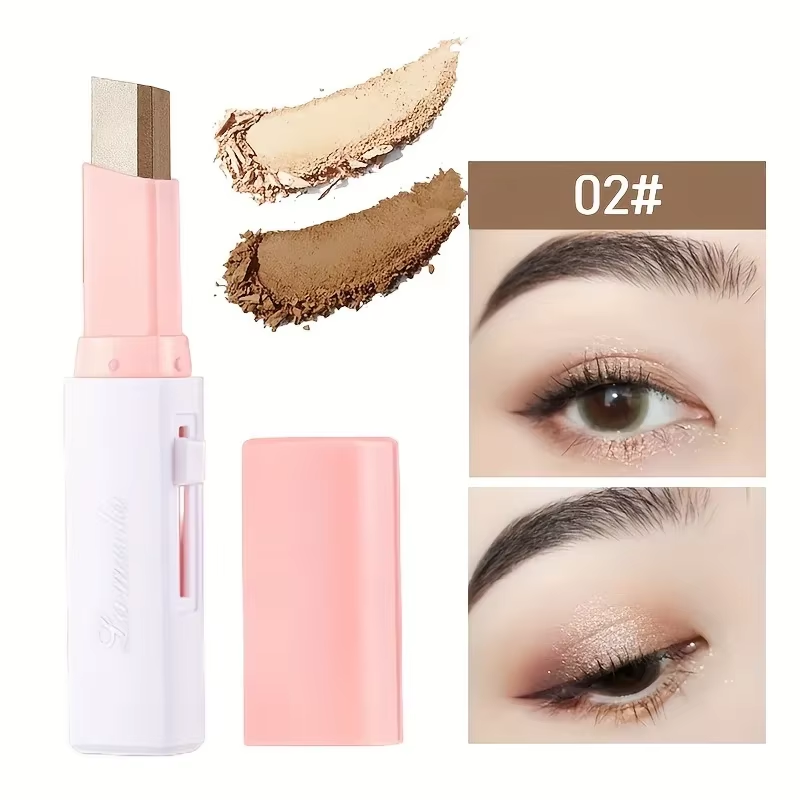 2 in 1 Pearly Highlighter Eyeshadow Stick Glitter Eyeshadow Eyeliner Stick Eyes Makeup Cosmetics Make up Waterproof Long Lasting