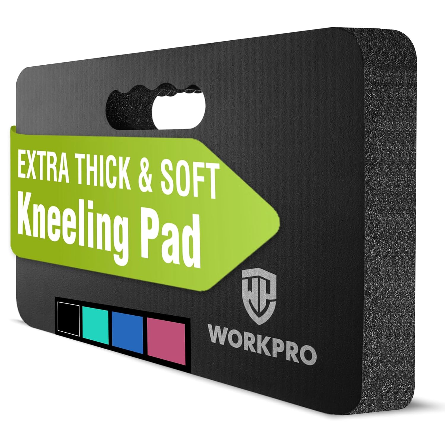 Extra Thick Kneeling Pad, Soft Foam Cushioning for Knee, Large Foam Kneeler Mat for Gardening, Bathing Baby, Workout Supplies, 17.5 x 11 x 1.5 in, Black