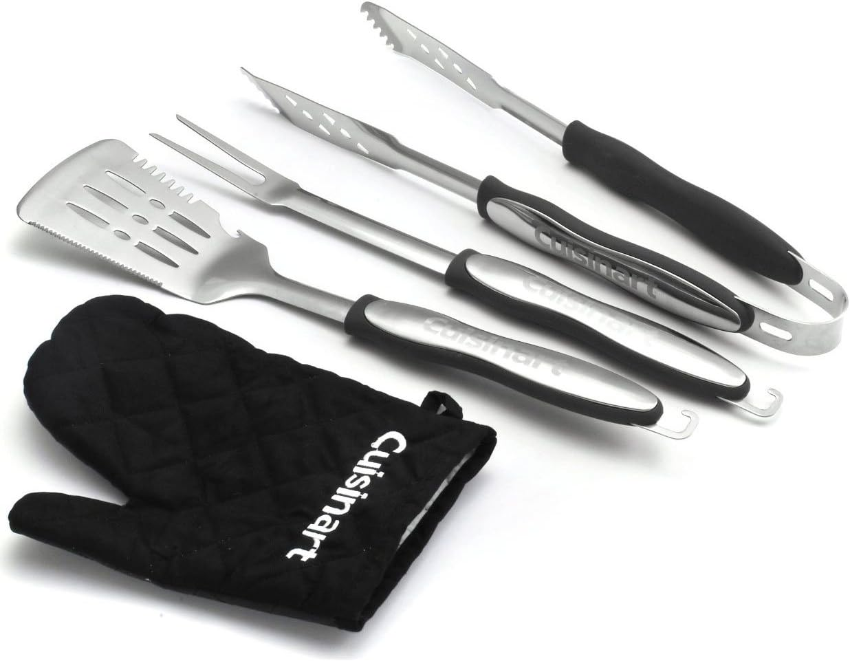 CGS-134BL Grilling Tool Set with Grill Glove, Black (3-Piece)