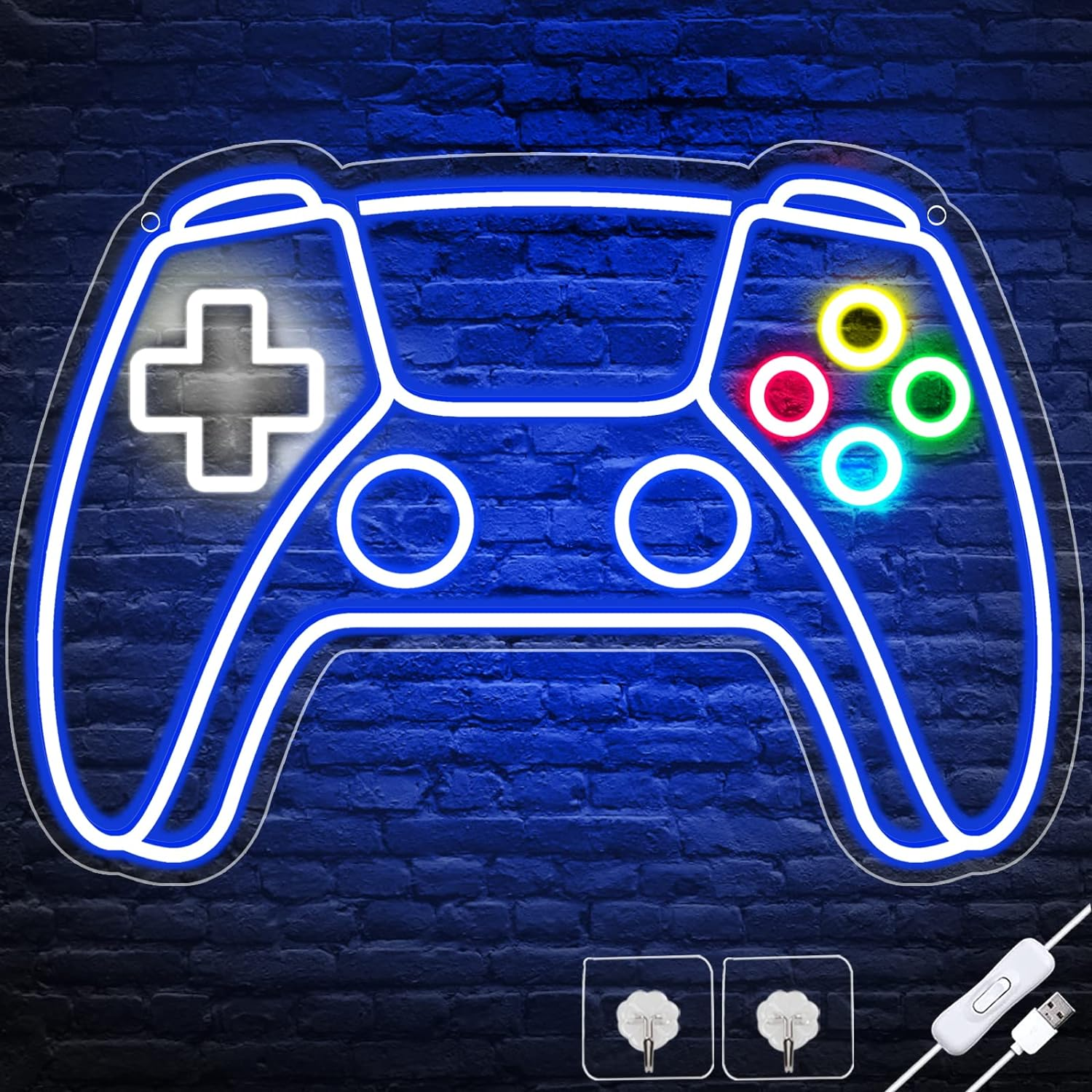 Gamer Neon Sign, Gamepad Shaped LED Neon Sign for Gamer Room Decor,  Neon Sign for Boys Room Decor, Neon  Sign for  Wall Decor, USB Powered Gamer Gifts for Teens, Boys, Kids