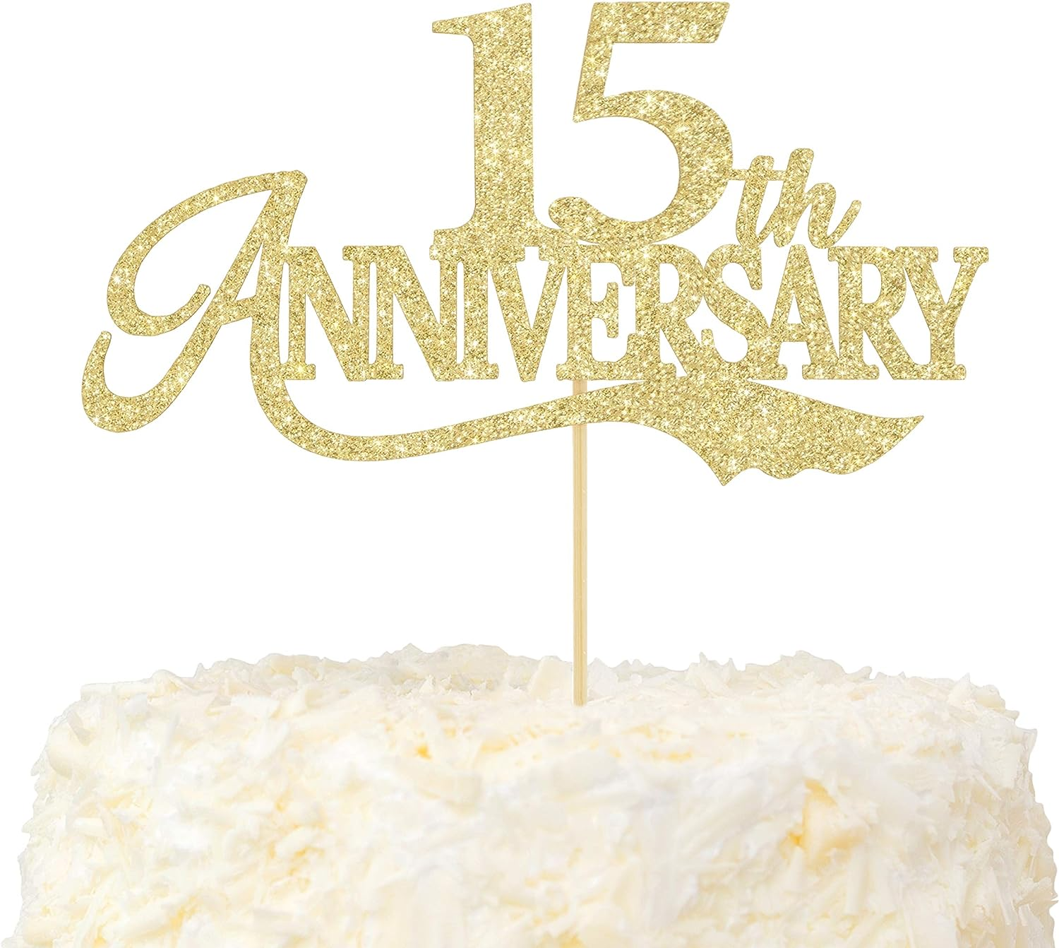 LOVENJOY 20th Anniversary Cake Topper Gold Glitter for 20 Years Wedding Anniv... - Picture 8 of 15