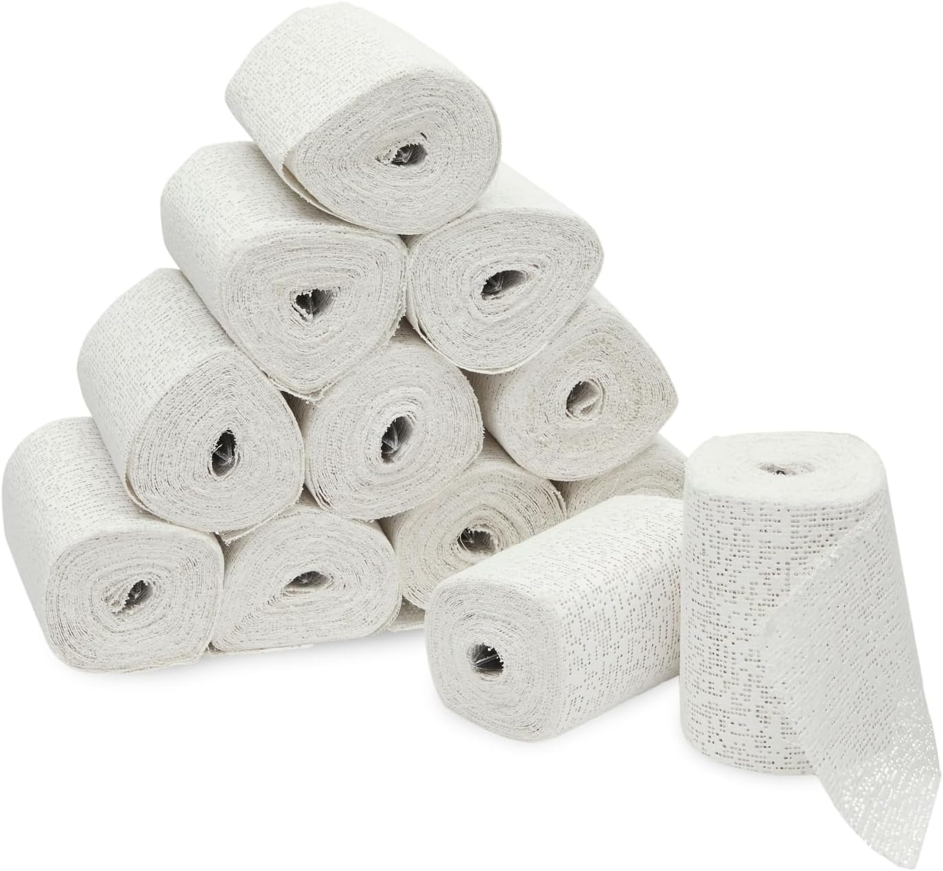 12 Pack Plaster Cloth Rolls for Belly Casting, Sculptures, Masks – Art Gauze Bandage Strips for Craft Molds (4 in X 15 Ft Each) - Plaster of Paris