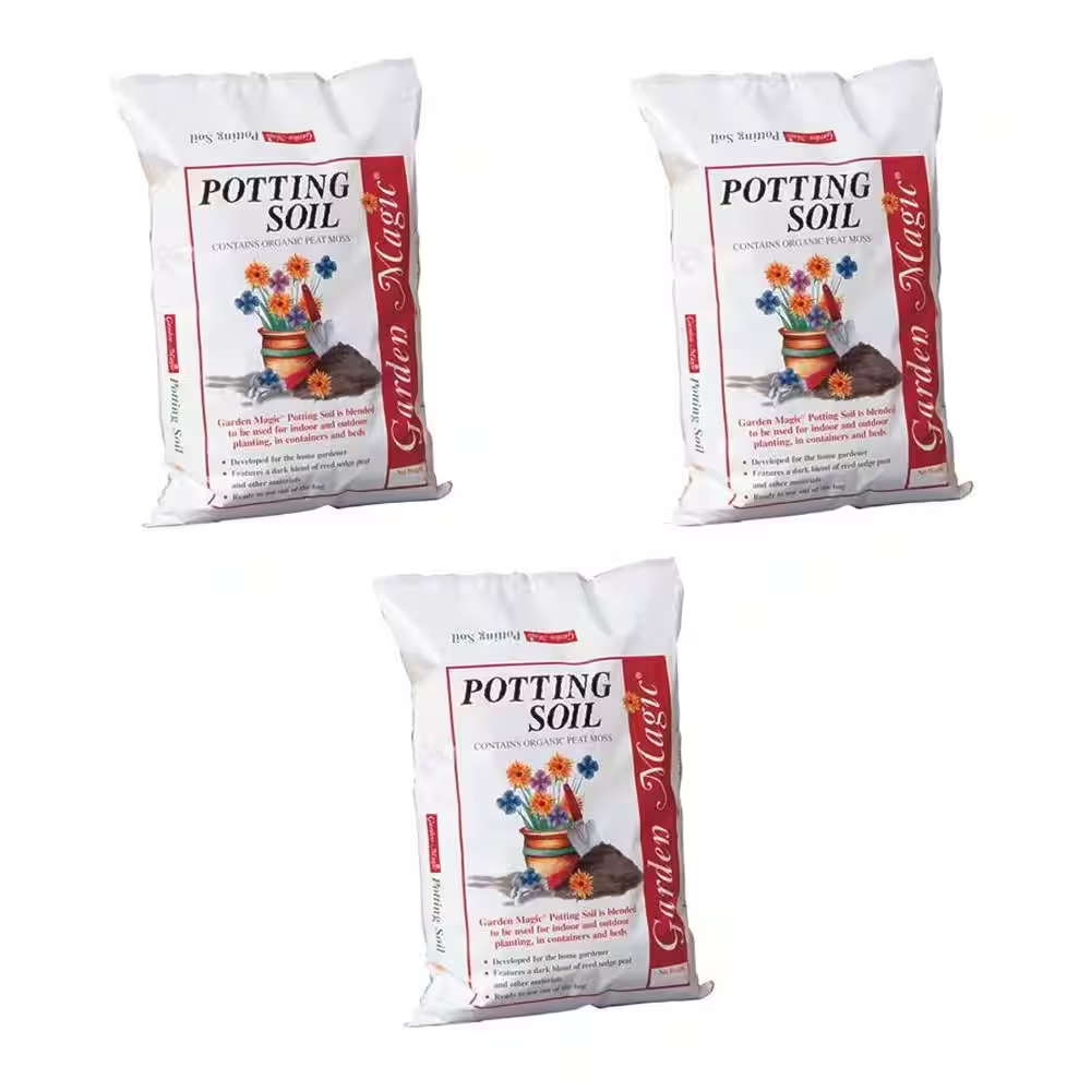 Garden Magic General Purpose Potting Soil Mix, 20 Lbs. Bag (3-Pack)