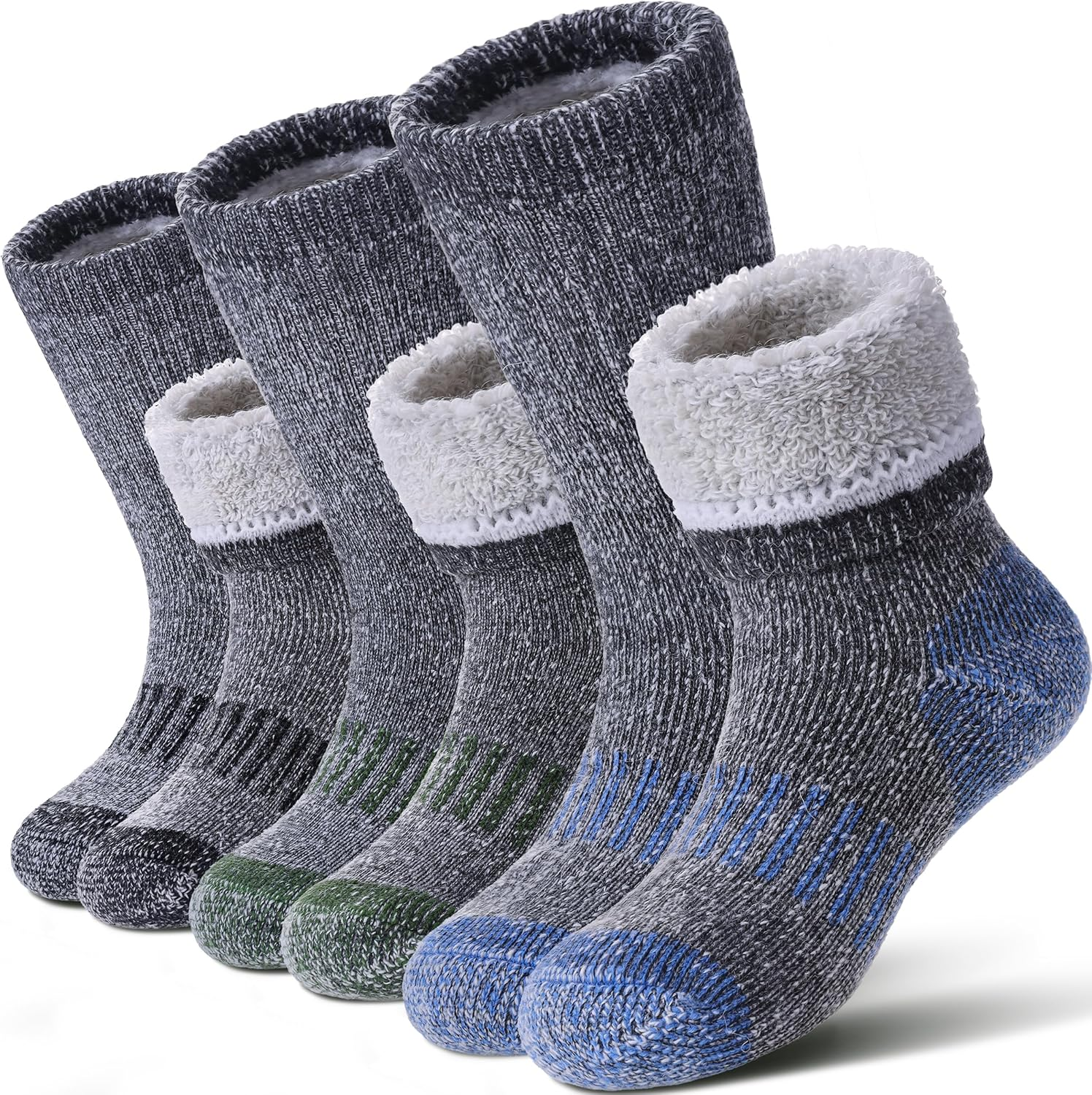 LANLEO Kids Merino Wool Hiking Socks Boys Girls Winter Thermal Warm Thick