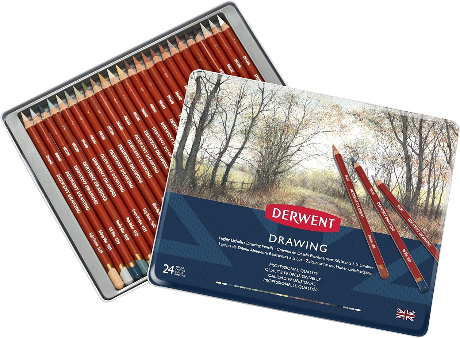 Derwent Drawing Colouring Pencils, Drawing & Writing, Set Of 24, Ideal For Il... - Picture 2 of 13
