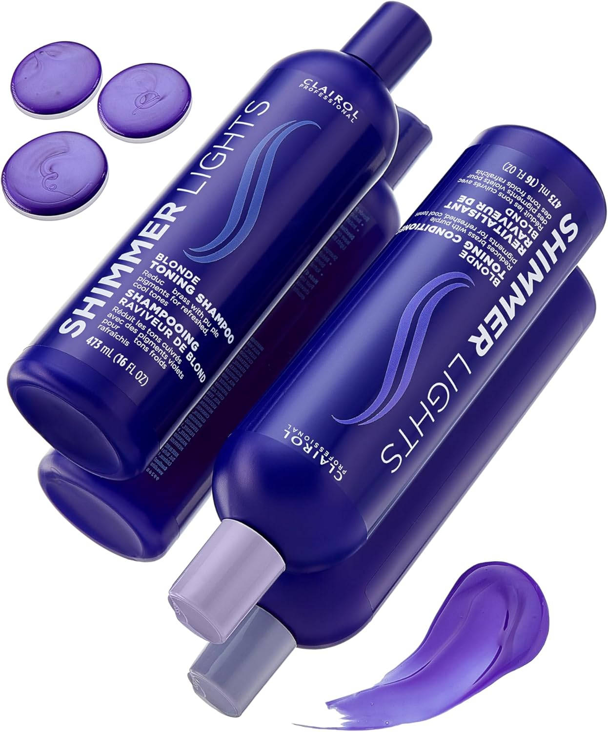 Clairol Shimmer Lights Blonde and Silver Shampoo For Unisex 16 oz Shampoo - Picture 9 of 12