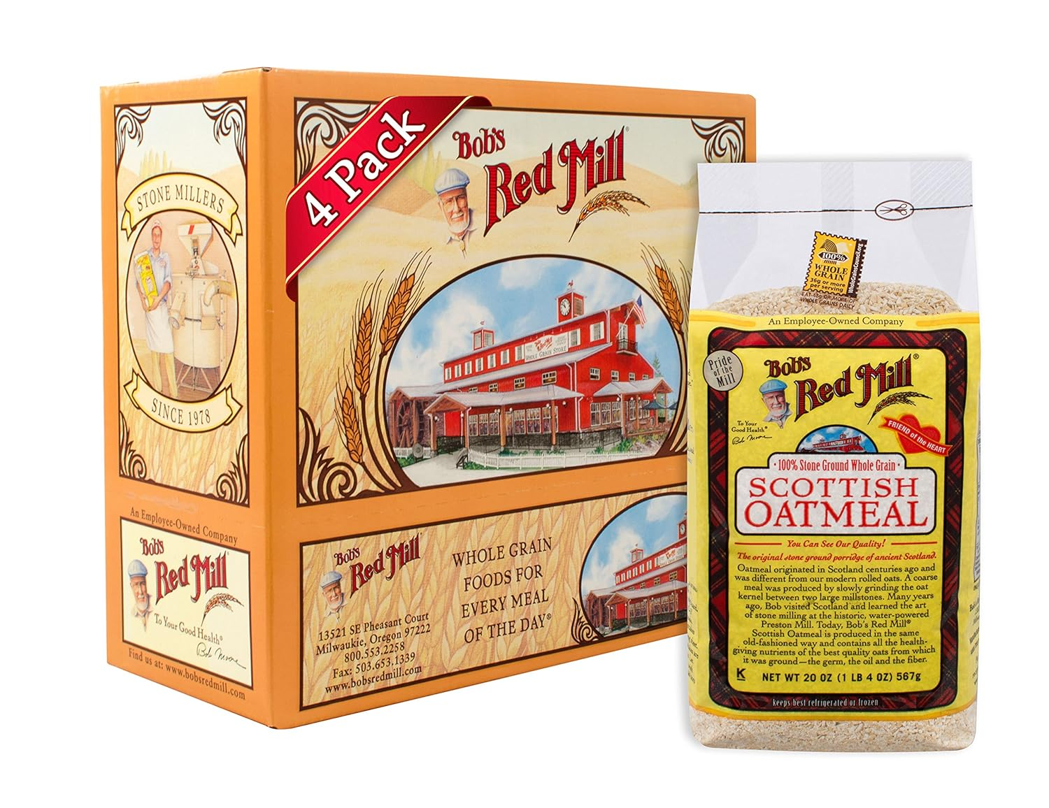 Bob'S Red Mill Scottish Oatmeal, 20 Oz (4 Pack)