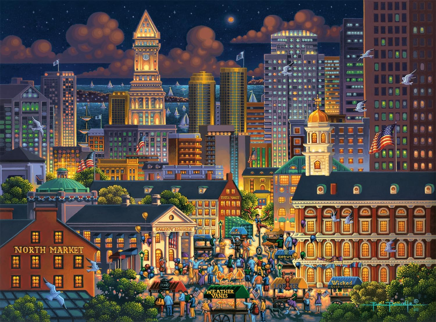 Eric Dowdle Boston Market 1000 Piece Jigsaw Puzzle for Adults Challenging