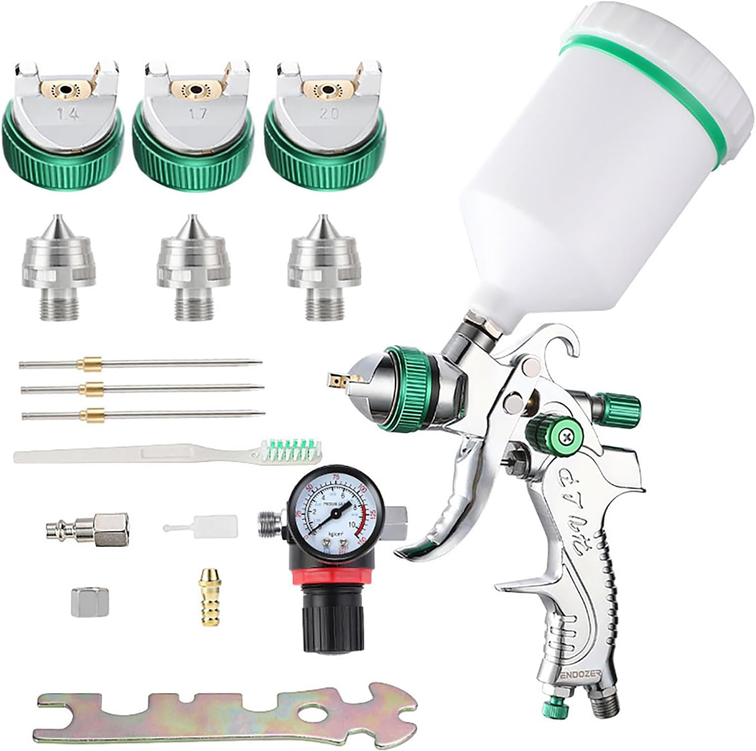 Pistolet à Peinture HVLP Professionnel RS8808G - Acier, 600 Ml - Pour Voiture, Maison