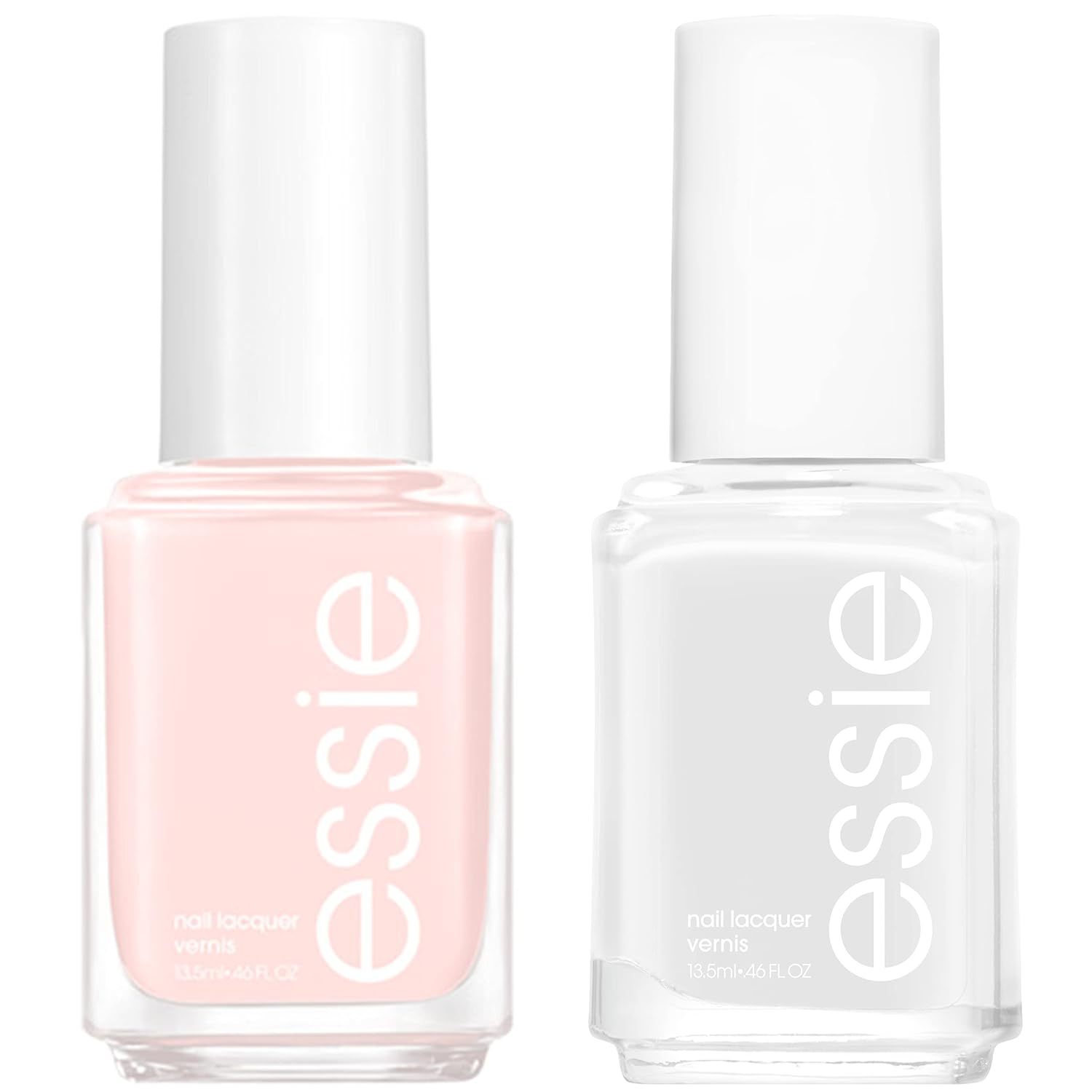 Nail Polish, Ballet French Manicure Kit, a Sheer Pink and a White Nail Polish, 8-Free Vegan, 1 Kit